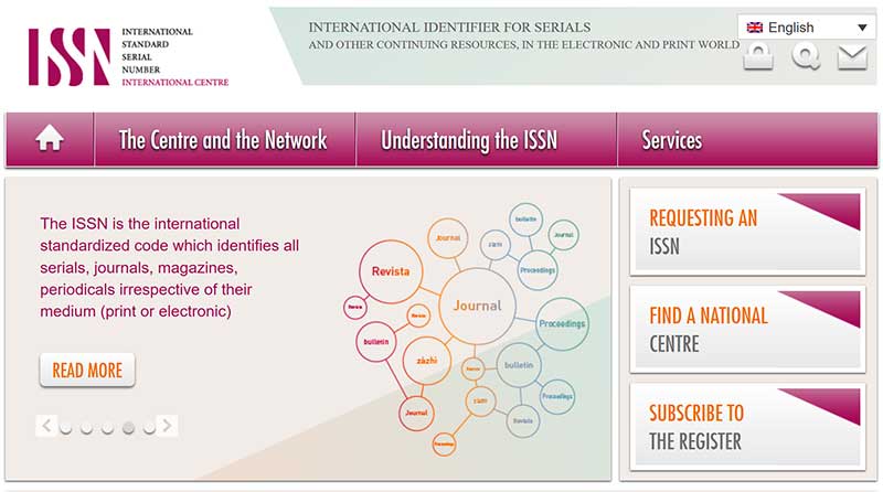 ISSN Journal of scientific articles